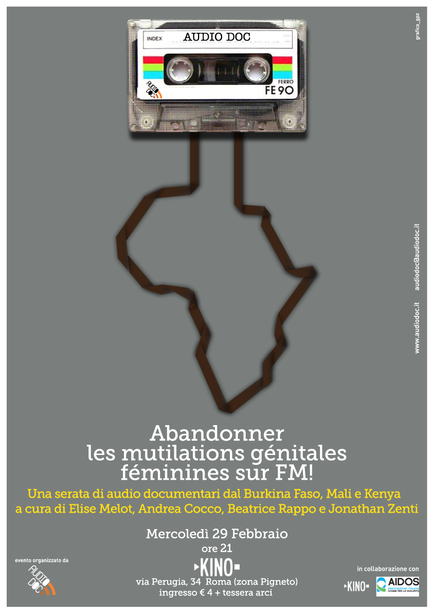 Abbandonare le MGF su FM! Una serata di audiodocumentari da Burkina Faso, Mali e Kenya