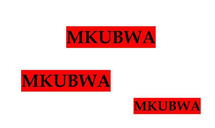 5 stelline per MKUBWA!