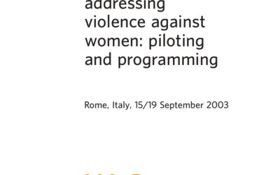 Addressing Violence against Women: Piloting and Programming