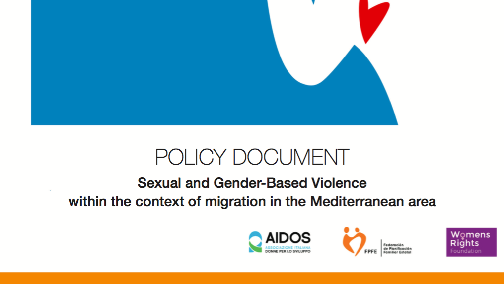 Policy Document “Sexual and Gender Based Violence within the context of migration in the Mediterranean area”