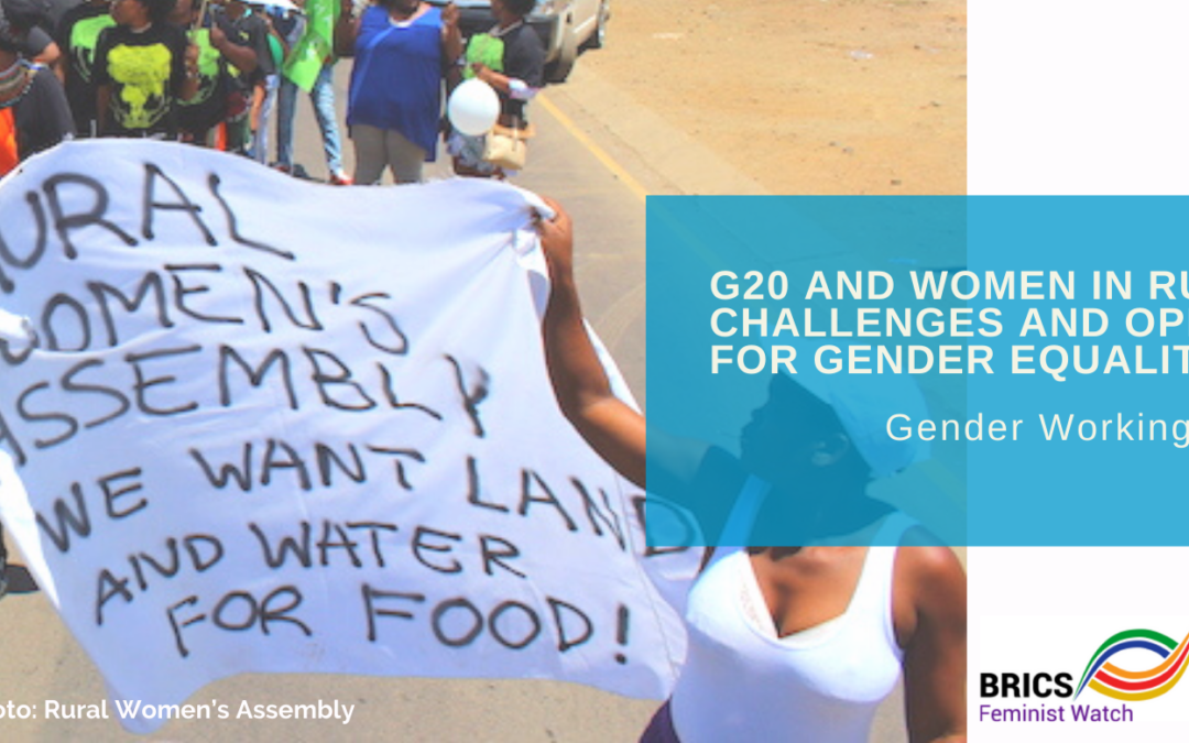 G20 and Women in rural areas: challenges and opportunities for Gender Equality