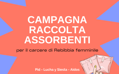 Campagna raccolta assorbenti per carcere femminile Rebibbia – Aidos – Pid – Lucha y Siesta